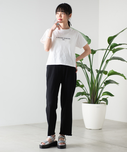 WEGO（ウィゴー）の「WEGO/メロウリブパンツ（その他パンツ・レディース・ライトブラウン/ライトパープル/アイボリー/ブラック/ライトベージュ・FREE）」の11枚目の写真