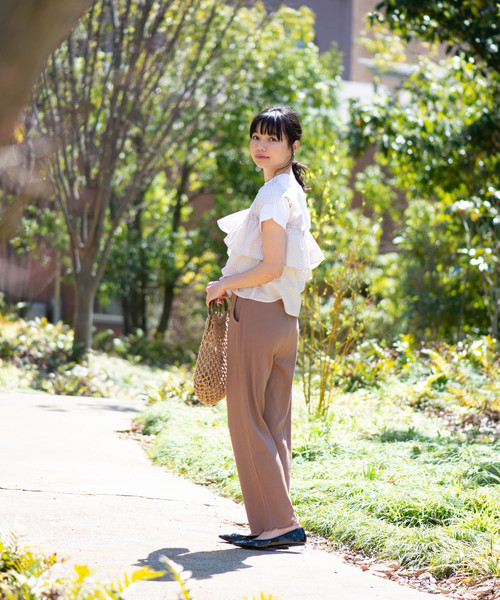 WEGO（ウィゴー）の「WEGO/メロウリブパンツ（その他パンツ・レディース・ライトブラウン/ライトパープル/アイボリー/ブラック/ライトベージュ・FREE）」の16枚目の写真