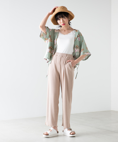 WEGO（ウィゴー）の「WEGO/メロウリブパンツ（その他パンツ・レディース・ライトブラウン/ライトパープル/アイボリー/ブラック/ライトベージュ・FREE）」の21枚目の写真