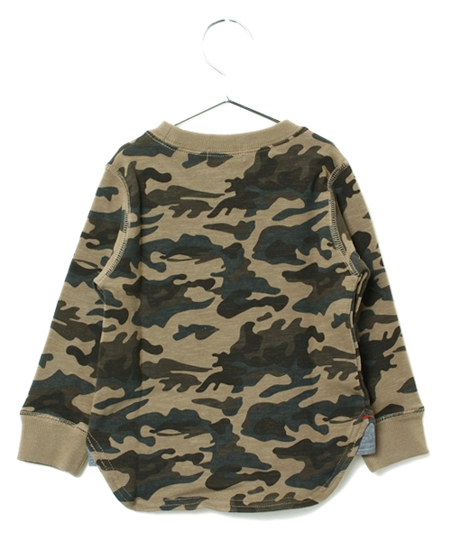 green label relaxing（グリーンレーベルリラクシング）の「【KIDS】ウラケ メイサイプリントプルオーバー ◇（スウェット・キッズ・ベージュ/オリーブ・S/105/L/125/155/XS/95/135/145/M/115）」の3枚目の写真