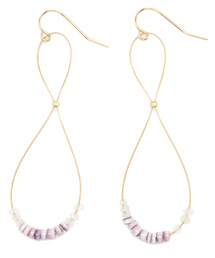 Ray BEAMS | RueBelle Designs / ムーンストーン×シェル ピアス(ピアス（両耳用）)