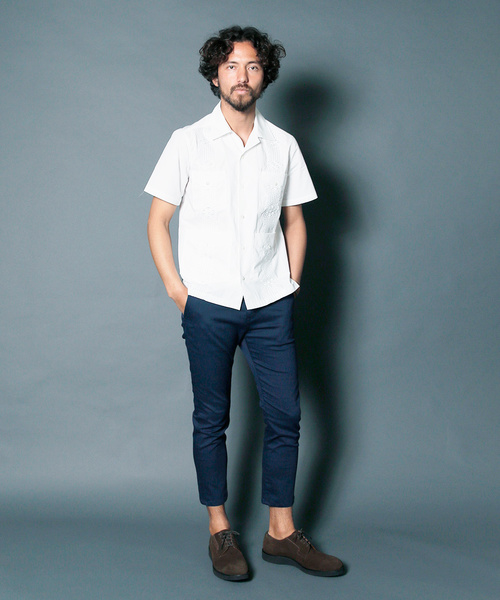 Magine(マージン)の「Magine:STRETCH TWLL CROPPED TAPERED 9L PANTS:ストレッチツイル クロップドテーパード9Lパンツ(チノパンツ・メンズ・ブラック/チャコールグレー/ベージュ/ネイビー・44/46/48)」の8枚目の写真