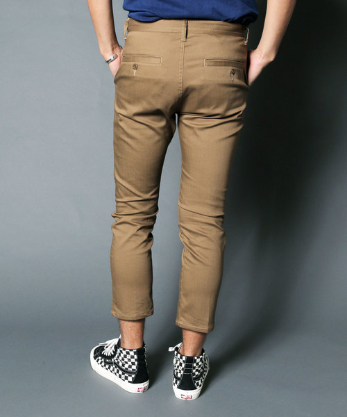 Magine(マージン)の「Magine:STRETCH TWLL CROPPED TAPERED 9L PANTS:ストレッチツイル クロップドテーパード9Lパンツ(チノパンツ・メンズ・ブラック/チャコールグレー/ベージュ/ネイビー・44/46/48)」の9枚目の写真