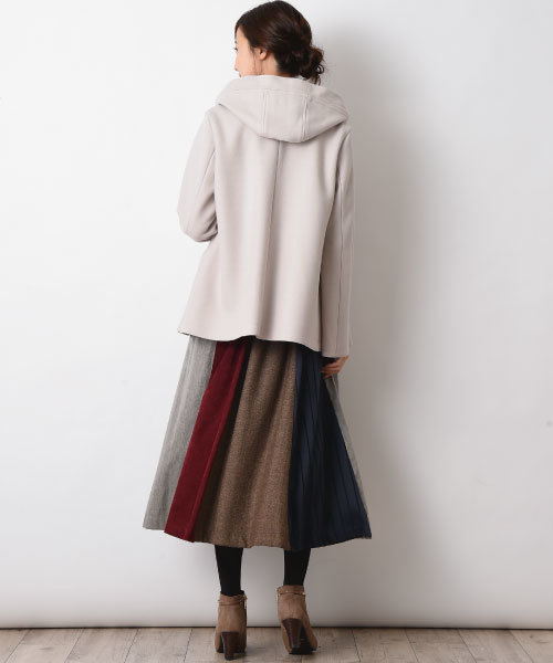 INTERPLANET（インタープラネット）の「【doll　up　oops】４TEXフレアースカート（スカート・レディース・ブラック/ボルドー・FREE）」の5枚目の写真