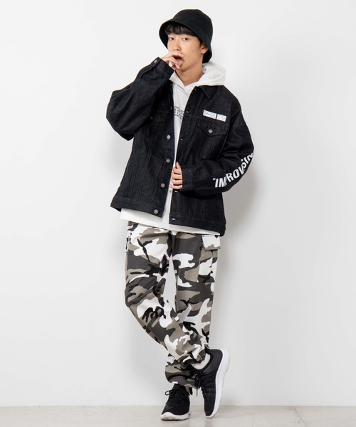 WEGO（ウィゴー）の「WEGO/ワイドカーゴパンツ（カーゴパンツ・メンズ・ブラック/その他1/その他2/パープル/その他3/その他4/その他5/その他6・MEDIUM/LARGE/SMALL）」の21枚目の写真