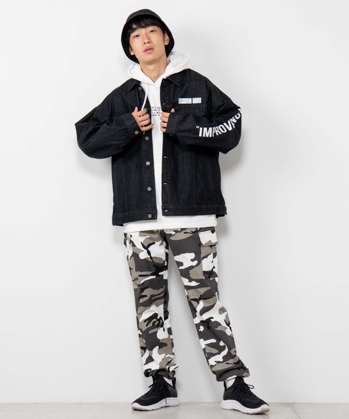 WEGO（ウィゴー）の「WEGO/ワイドカーゴパンツ（カーゴパンツ・メンズ・ブラック/その他1/その他2/パープル/その他3/その他4/その他5/その他6・MEDIUM/LARGE/SMALL）」の20枚目の写真