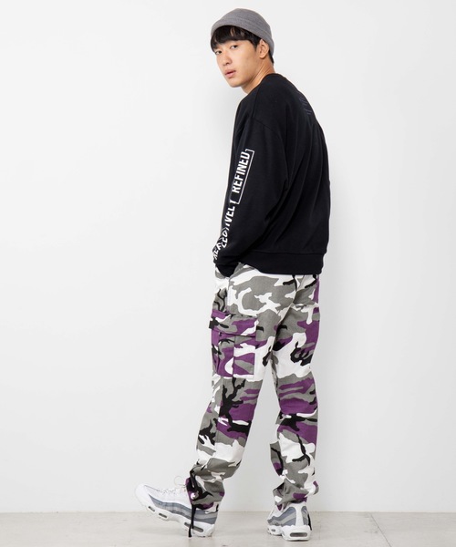 WEGO（ウィゴー）の「WEGO/ワイドカーゴパンツ（カーゴパンツ・メンズ・ブラック/その他1/その他2/パープル/その他3/その他4/その他5/その他6・MEDIUM/LARGE/SMALL）」の16枚目の写真