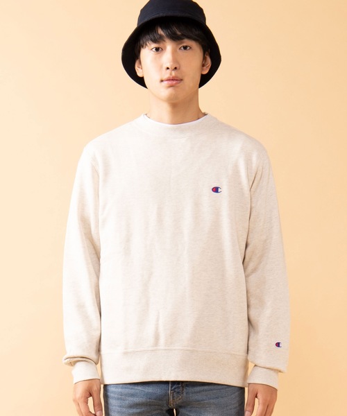 Champion（チャンピオン）の「WEGO/Champion ワンポイント刺繍【裏毛】プルオーバースウェット（スウェット・メンズ・オートミール/ブラック/ホワイト/ネイビー/ワイン/杢グレー・MEDIUM/LARGE/X-LARGE）」の12枚目の写真