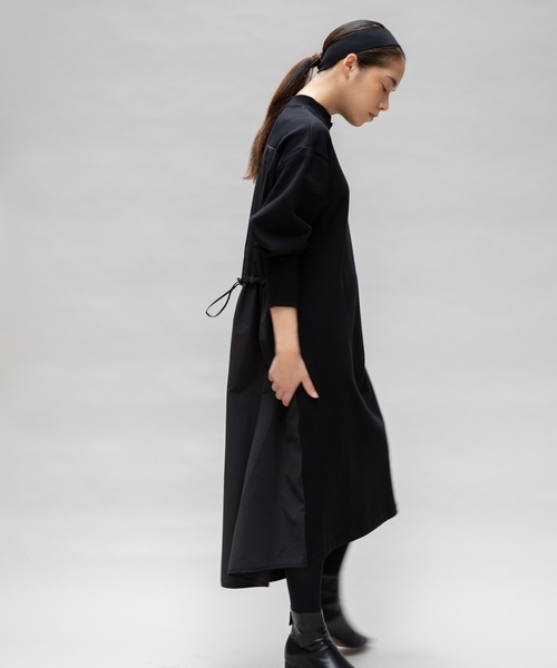 【セール】【Liyoca】裏毛布帛ドッキングワンピース（ワンピース）｜Liyoca（リヨカ）