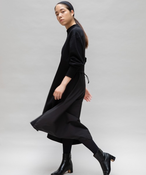 【セール】【Liyoca】裏毛布帛ドッキングワンピース（ワンピース）｜Liyoca（リヨカ）