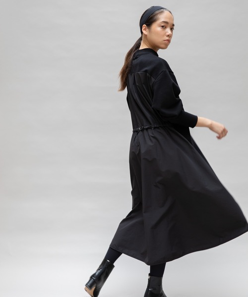 【セール】【Liyoca】裏毛布帛ドッキングワンピース（ワンピース）｜Liyoca（リヨカ）