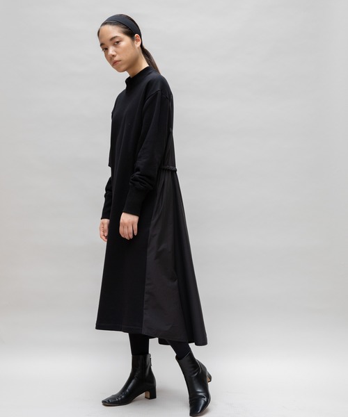 【セール】【Liyoca】裏毛布帛ドッキングワンピース（ワンピース）｜Liyoca（リヨカ）