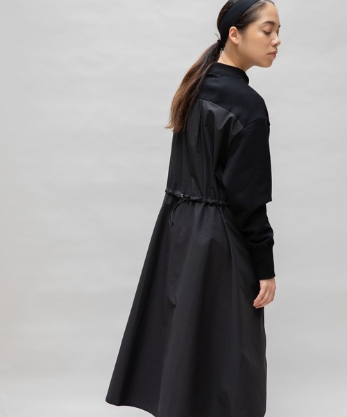 【セール】【Liyoca】裏毛布帛ドッキングワンピース（ワンピース）｜Liyoca（リヨカ）