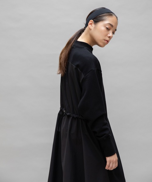 【セール】【Liyoca】裏毛布帛ドッキングワンピース（ワンピース）｜Liyoca（リヨカ）