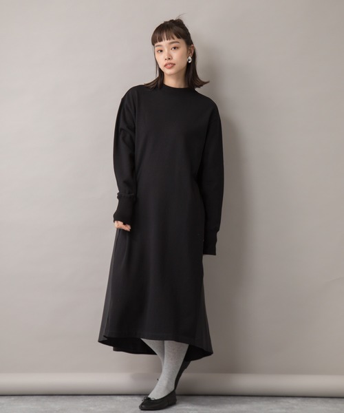 【セール】【Liyoca】裏毛布帛ドッキングワンピース（ワンピース）｜Liyoca（リヨカ）