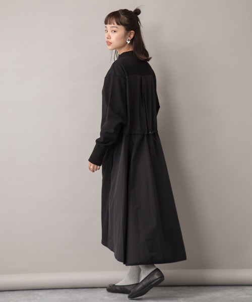 【セール】【Liyoca】裏毛布帛ドッキングワンピース（ワンピース）｜Liyoca（リヨカ）