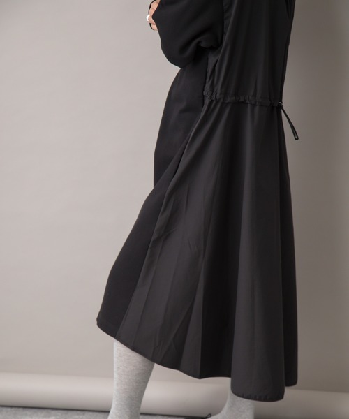 【セール】【Liyoca】裏毛布帛ドッキングワンピース（ワンピース）｜Liyoca（リヨカ）