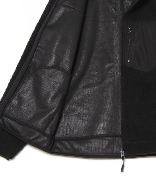 STYLEBLOCK(スタイルブロック)の「防風スタンドカラー切り替えシープボアブルゾン(ブルゾン・メンズ・ブラック×ブラック/ホワイト系その他/ベージュ系その他・LL/M/L)」の5枚目の写真