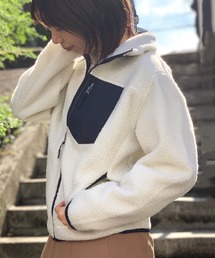 STYLEBLOCK（スタイルブロック）の「防風スタンドカラー切り替えシープボアブルゾン（ブルゾン）」