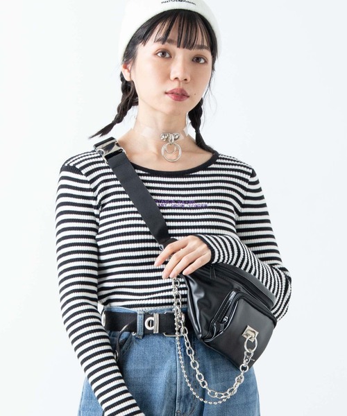 WEGO（ウィゴー）の「WEGO/メタルチェーン付きウエストバッグ（ボディ