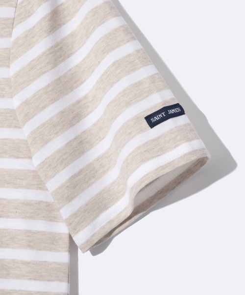 SAINT JAMES（セントジェームス）の「SAINT JAMES LEVANT セントジェームス レバント ボーダー 半袖Tシャツ（Tシャツ/カットソー・メンズ・ブルー系その他/ホワイト×ネイビー/ホワイト×レッド/インディゴブルー/ホワイト×ブルー/キナリ/ベージュ系/ブルー系2/レッド系その他3/ホワイト×ブラック・MEDIUM/X-SMALL/SMALL/LARGE/X-LARGE）」の20枚目の写真