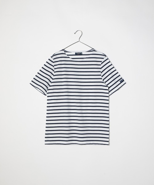 SAINT JAMES（セントジェームス）の「SAINT JAMES LEVANT セントジェームス レバント ボーダー 半袖Tシャツ（Tシャツ/カットソー・メンズ・ブルー系その他/ホワイト×ネイビー/ホワイト×レッド/インディゴブルー/ホワイト×ブルー/キナリ/ベージュ系/ブルー系2/レッド系その他3/ホワイト×ブラック・MEDIUM/X-SMALL/SMALL/LARGE/X-LARGE）」の15枚目の写真