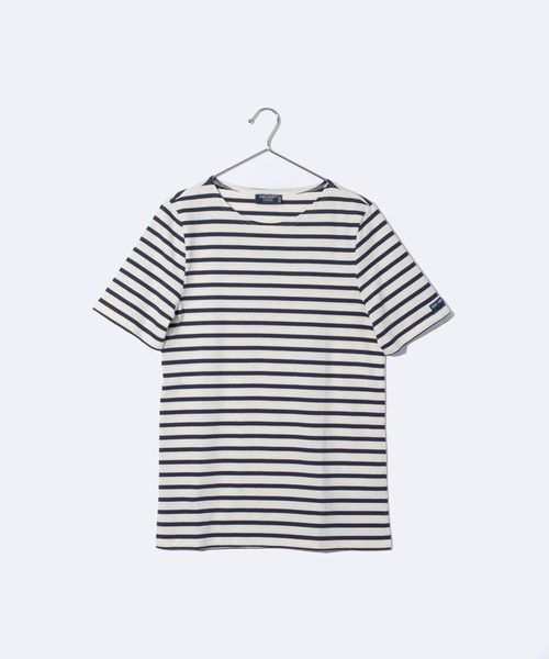 SAINT JAMES（セントジェームス）の「SAINT JAMES LEVANT セントジェームス レバント ボーダー 半袖Tシャツ（Tシャツ/カットソー・メンズ・ブルー系その他/ホワイト×ネイビー/ホワイト×レッド/インディゴブルー/ホワイト×ブルー/キナリ/ベージュ系/ブルー系2/レッド系その他3/ホワイト×ブラック・MEDIUM/X-SMALL/SMALL/LARGE/X-LARGE）」の12枚目の写真