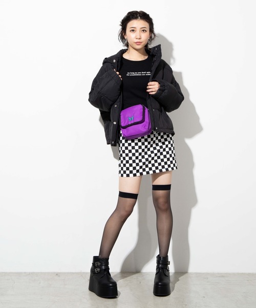 WEGO（ウィゴー）の「WEGO/刺繍フラップミニショルダーバッグ（ショルダーバッグ・レディース・ブラック/パープル/ライム/その他1・FREE）」の6枚目の写真