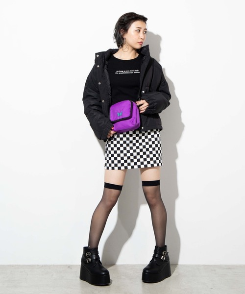 WEGO（ウィゴー）の「WEGO/刺繍フラップミニショルダーバッグ（ショルダーバッグ・レディース・ブラック/パープル/ライム/その他1・FREE）」の7枚目の写真