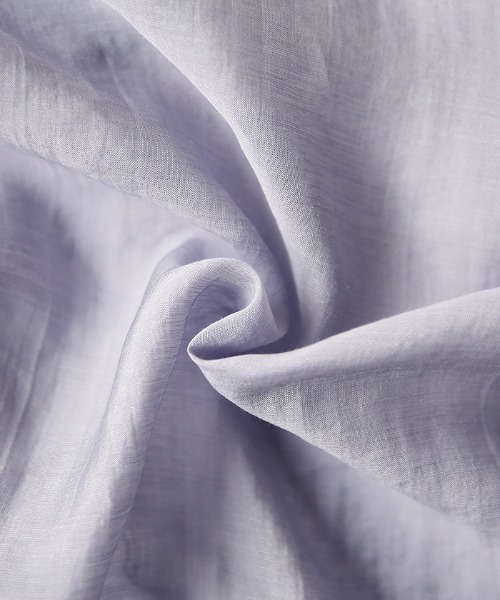 select MOCA（セレクトモカ）の「シアーポプリンブザム切替えバンドカラーブラウス（シャツ/ブラウス・レディース・ライトグレー/モスグリーン/ラベンダー/ブラウン/ブラック/ライトイエロー・FREE）」の15枚目の写真