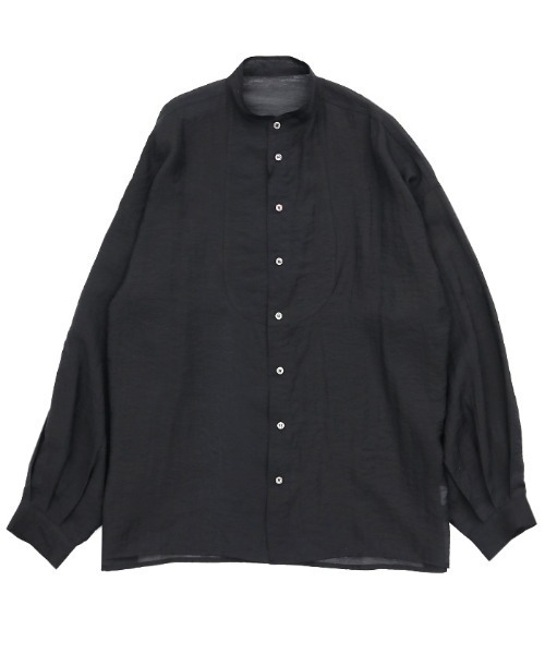 select MOCA（セレクトモカ）の「シアーポプリンブザム切替えバンドカラーブラウス（シャツ/ブラウス・レディース・ライトグレー/モスグリーン/ラベンダー/ブラウン/ブラック/ライトイエロー・FREE）」の16枚目の写真