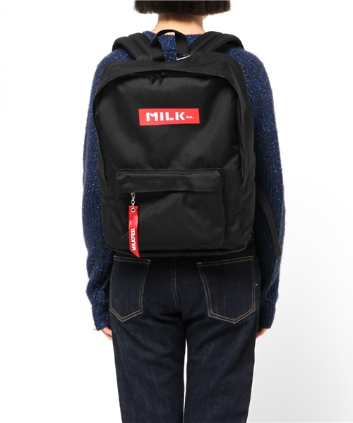 MILKFED.（ミルクフェド）の「BAR BACKPACK　（バックパック/リュック/無地/ロゴ）（バックパック/リュック・レディース・ブラック/オリーブ/ネイビー・ONE SIZE）」の17枚目の写真