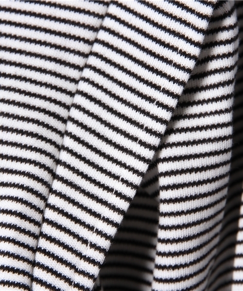 Heather（ヘザー）の「【期間限定プライス】カタフリルボーダー7分袖　550321（Tシャツ/カットソー・レディース・ブラック系その他/グリーン系その他/グレー・FREE）」の12枚目の写真