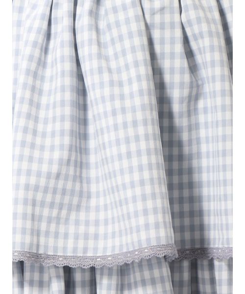 merry jenny（メリージェニー）の「はるいろチェックティアードロングスカート（スカート・レディース・ブラック/ライトブルー/ベージュ・FREE）」の22枚目の写真