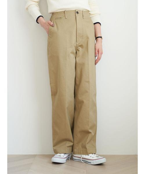 AMERICAN HOLIC（アメリカンホリック）の「綿ツイルワイドパンツ ＊（その他パンツ・レディース・ベージュ/ホワイト系その他7/ネイビー/ブルー系その他5/アイボリー/その他5・L/M）」の7枚目の写真