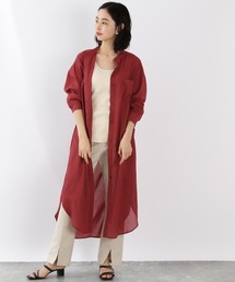 シアーシャツワンピース 870622