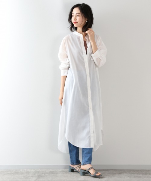 LOWRYS FARM（ローリーズファーム）の「シアーシャツワンピース　870622（ワンピース・レディース・ブラック/ベージュ/オフホワイト/レッド/ブルー/ブルー系その他/ベージュ系その他・FREE）」の17枚目の写真