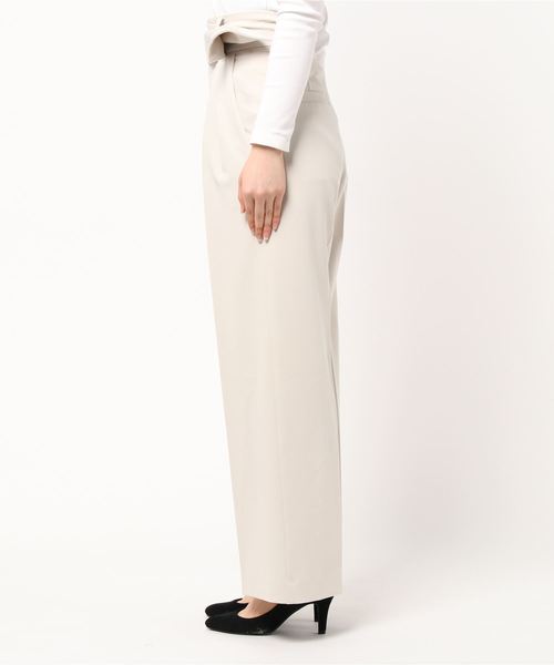 CLANE（クラネ）の「WIDE BELT PANTS（その他パンツ・レディース・ブラック/ベージュ/アイボリー・1/2/0）」の4枚目の写真