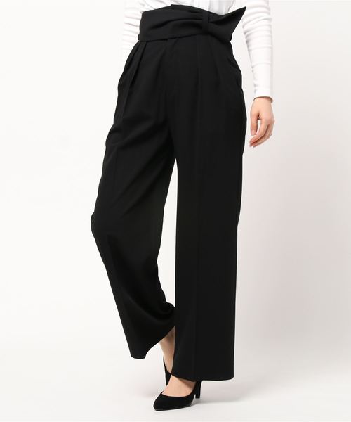 CLANE（クラネ）の「WIDE BELT PANTS（その他パンツ・レディース・ブラック/ベージュ/アイボリー・1/2/0）」の8枚目の写真