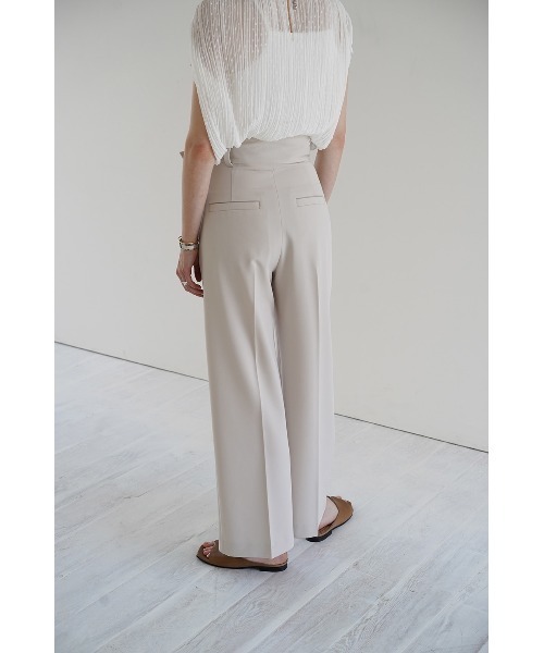 CLANE（クラネ）の「WIDE BELT PANTS（その他パンツ・レディース・ブラック/ベージュ/アイボリー・1/2/0）」の22枚目の写真