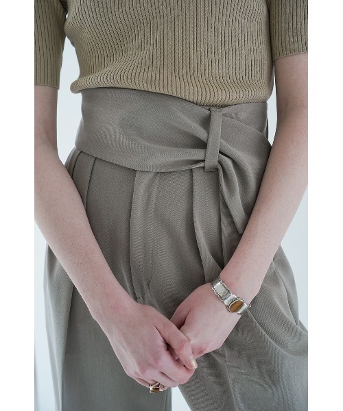 CLANE（クラネ）の「WIDE BELT PANTS（その他パンツ・レディース・ブラック/ベージュ/アイボリー・1/2/0）」の13枚目の写真