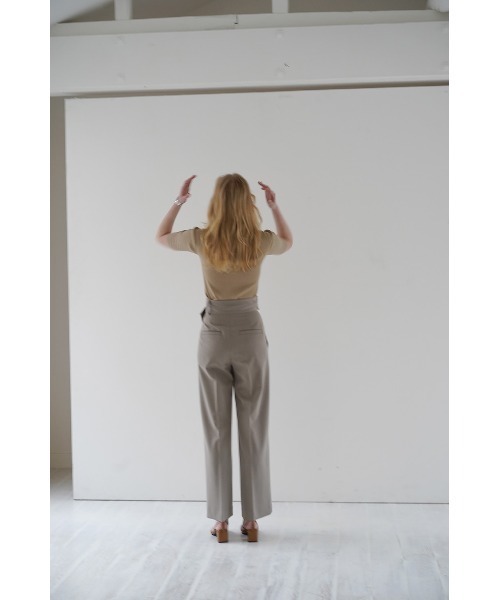 CLANE（クラネ）の「WIDE BELT PANTS（その他パンツ・レディース・ブラック/ベージュ/アイボリー・1/2/0）」の11枚目の写真
