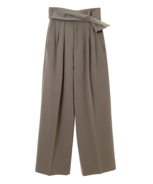 CLANE（クラネ）の「WIDE BELT PANTS（その他パンツ・レディース・ブラック/ベージュ/アイボリー・1/2/0）」の9枚目の写真