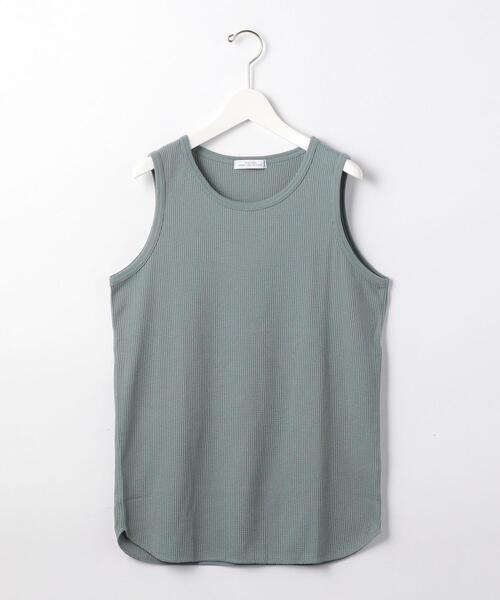 green label relaxing（グリーンレーベルリラクシング）の「SC ドライワッフル ロング タンクトップ ＜ 機能性生地 / 吸水速乾 ＞（タンクトップ・メンズ・グレー/ベージュ/ライトブルー/ホワイト/ブラック・MEDIUM/LARGE/SMALL/X-LARGE）」の15枚目の写真