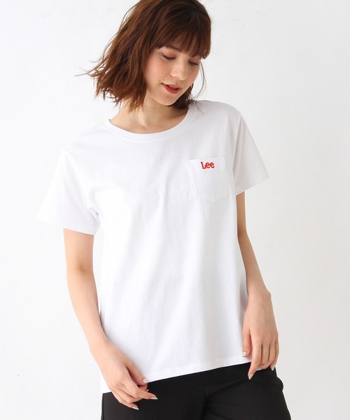 Lee（リー）の「Lee(R)× grove 別注ポケットTシャツ（Tシャツ/カットソー・レディース・ブラック/ライトグリーン/アイボリー・02/03）」の2枚目の写真
