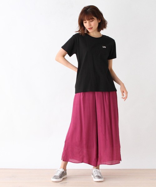 Lee（リー）の「Lee(R)× grove 別注ポケットTシャツ（Tシャツ/カットソー・レディース・ブラック/ライトグリーン/アイボリー・02/03）」の5枚目の写真