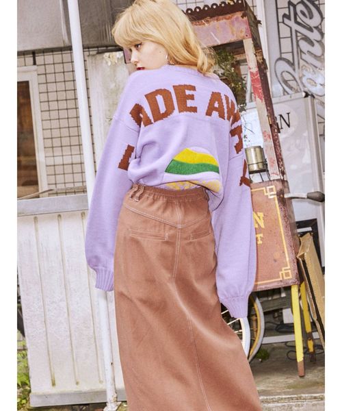 jouetie（ジュエティ）の「カラーステッチフロントスリットスカパン（その他パンツ・レディース・ブラック/ブラウン/ラベンダー・MEDIUM）」の7枚目の写真