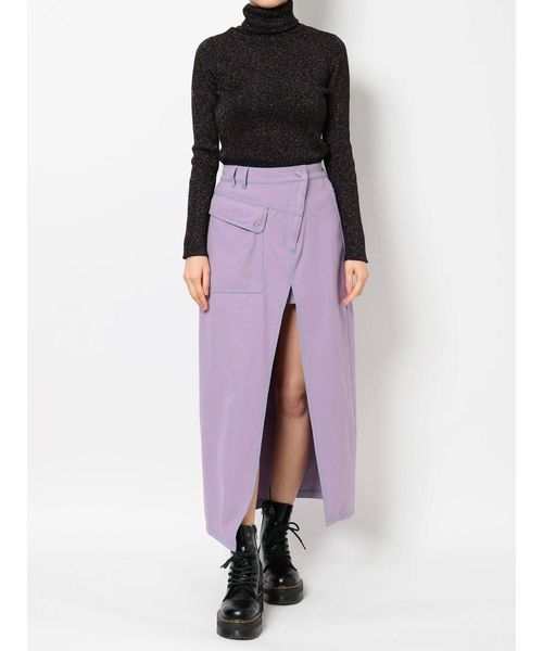 jouetie（ジュエティ）の「カラーステッチフロントスリットスカパン（その他パンツ・レディース・ブラック/ブラウン/ラベンダー・MEDIUM）」の12枚目の写真
