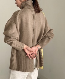 【WEB限定】タートルバックスリットニットプルオーバー