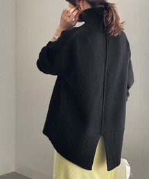 【WEB限定】タートルバックスリットニットプルオーバー